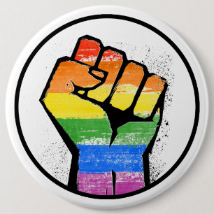MACARON ROND 15,2 CM RÉSISTANCE LGBTQ - -