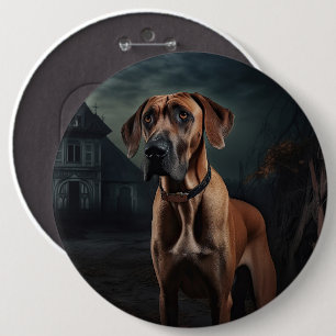 Macaron Rond 15,2 Cm Rhodesian Ridgeback Halloween effrayant