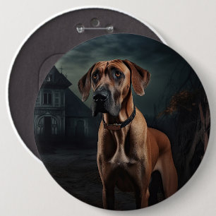 Macaron Rond 15,2 Cm Ridgeback rhodésien Halloween Épouvantable