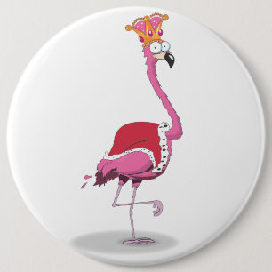 Macaron Rond 15,2 Cm Roi des Flamants roses