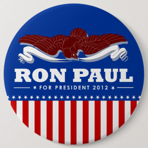 Macaron Rond 15,2 Cm Ron Paul pour le président 2012