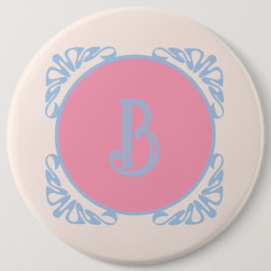 Macaron Rond 15,2 Cm Rose et bleu personnalisés