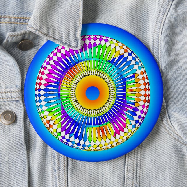 Macaron Rond 15,2 Cm Roue Abstraite (En situation)