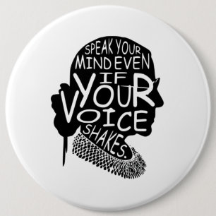 Macaron Rond 15,2 Cm Ruth Bader Parle De Ton Esprit Même Si Ta Voix Tir