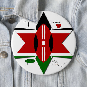 Macaron Rond 15,2 Cm Safari Drapeau Kenyan Conception : Liste de seaux