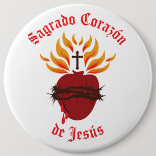 Macaron Rond 15,2 Cm Sagrado Corazón de Jesús/Sacré Coeur de Jésus