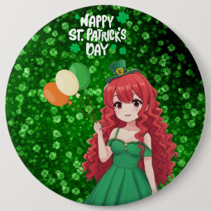 Macaron Rond 15,2 Cm Saint Patrick's day mignonne, classe d'anime irlan