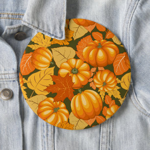 Macaron Rond 15,2 Cm Saison d'automne Halloween Citrouille Motif