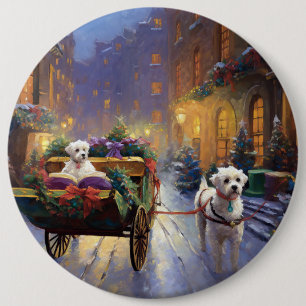 Macaron Rond 15,2 Cm Saison de Noël maltaise