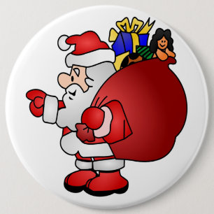 MACARON ROND 15,2 CM SANTA CLAUS