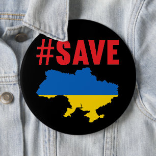 Macaron Rond 15,2 Cm Sauvez l'Ukraine