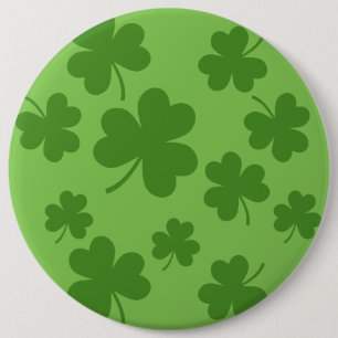 Macaron Rond 15,2 Cm Shamrock de la Saint Patrick Motif Clover