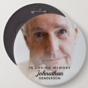 Macaron Rond 15,2 Cm Simple bouton de broche de photo en hommage "En so