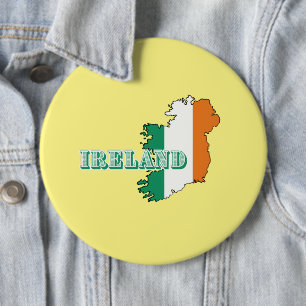 Macaron Rond 15,2 Cm Simple Moderne irlande irlandaise Carte Art Drapea