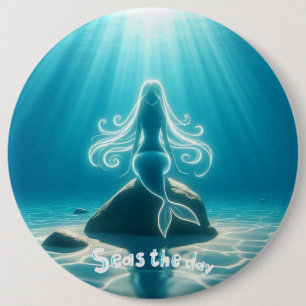 Macaron Rond 15,2 Cm Sirène sous-marine éclairée