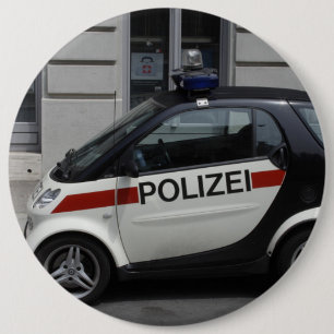 Macaron Rond 15,2 Cm Smart Polizei Auto