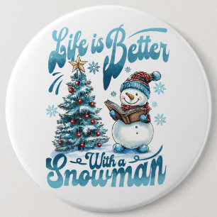 Macaron Rond 15,2 Cm Snowman