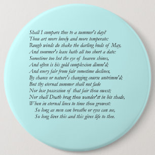 Macaron Rond 15,2 Cm Sonnet # 18 par William Shakespeare