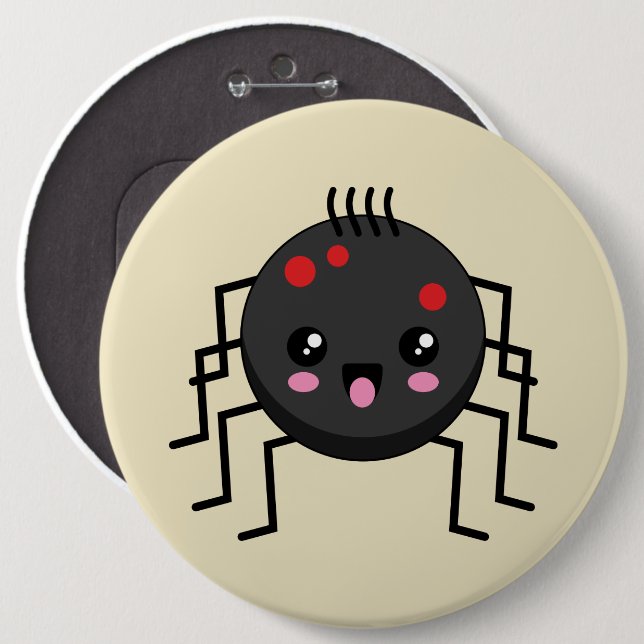 Macaron Rond 15,2 Cm Spider (Devant & derrière)