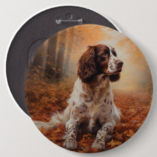 Macaron Rond 15,2 Cm Springer Spaniel à l'automne Feuilles automne Insp