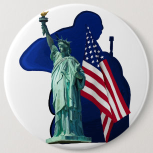 Macaron Rond 15,2 Cm Statue de la Liberté