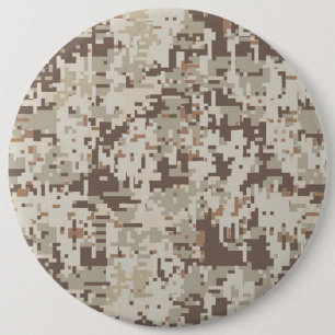 Macaron Rond 15,2 Cm Style Désert Camouflage Numérique Décor Beige