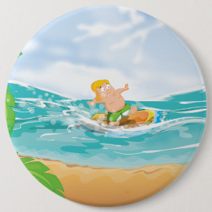 Macaron Rond 15,2 Cm Surfeur
