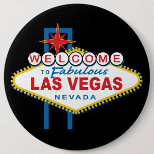 Macaron Rond 15,2 Cm Symbole De Las Vegas Bienvenue