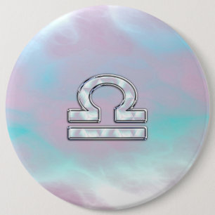 Macaron Rond 15,2 Cm Symbole de Libra Zodiac Mère de style perle