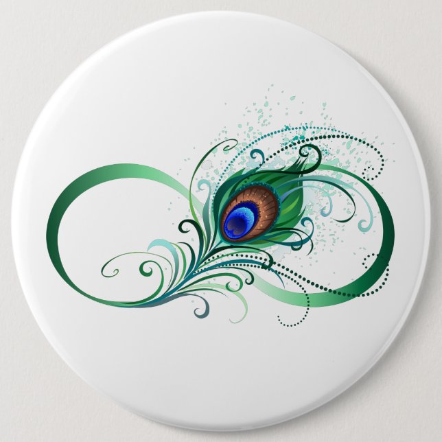 Macaron Rond 15,2 Cm Symbole de l'Infinity (Devant)
