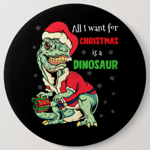 Macaron Rond 15,2 Cm T Rex Tout Ce Que Je Veux Pour Noël Est Un Dinosau