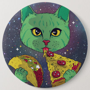 Macaron Rond 15,2 Cm Taco et Pizza Cosmic Space Cat