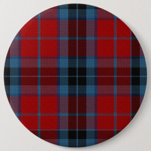 Macaron Rond 15,2 Cm Tartan MacTavish rouge et bleu plaid