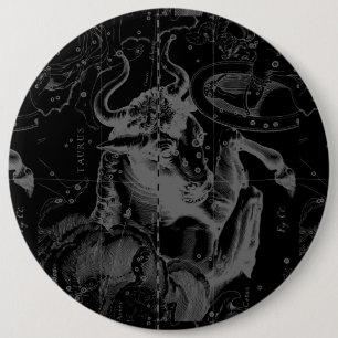 Macaron Rond 15,2 Cm Taurus Constellation Hevelius 1690 Décor