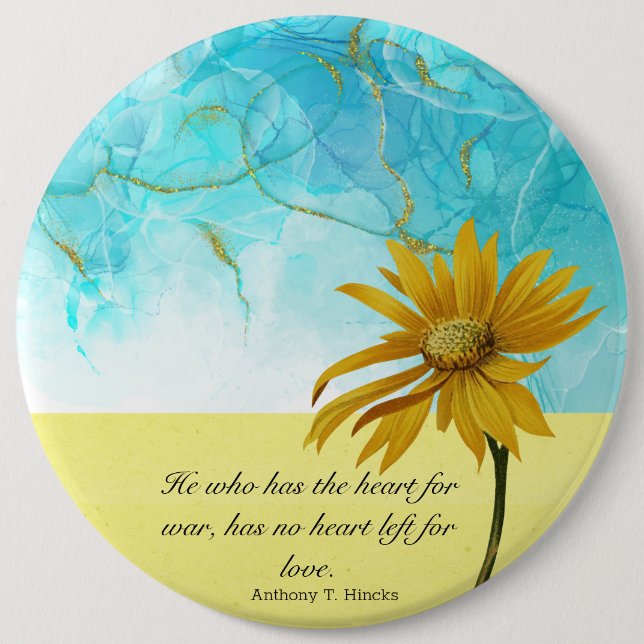 Macaron Rond 15,2 Cm Tenez-Vous Avec L'Ukraine (Devant)