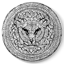 Tête Abstraite de chat sauvage