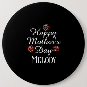 Macaron Rond 15,2 Cm texte simple moderne joyeuse fête des mères floral