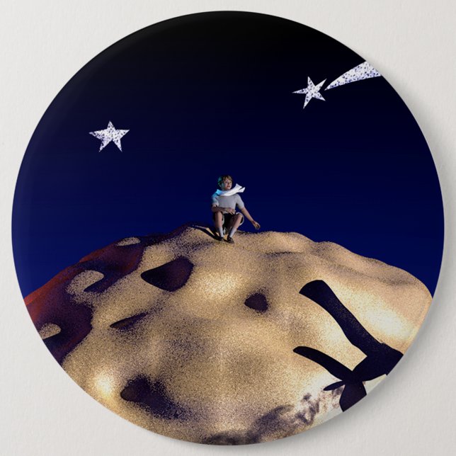 Macaron Rond 15,2 Cm THE LITTLE PRINCE Art numérique Button (Devant)