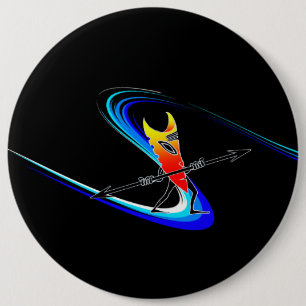 Macaron Rond 15,2 Cm Tiki Surfer