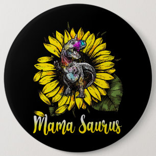 Macaron Rond 15,2 Cm Tournesol Mamasaurus T Rex Dinosaur Mama Saurus