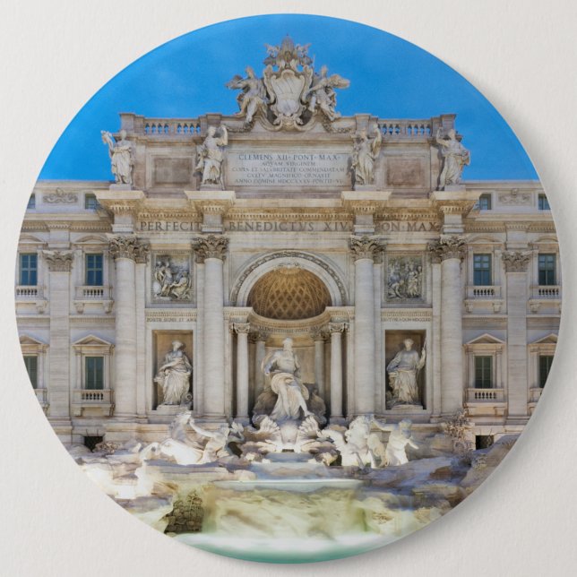 Macaron Rond 15,2 Cm Trevi fountain (Devant)