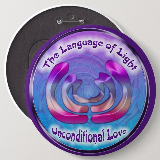 Macaron Rond 15,2 Cm Troisième oeil Chakra symbole de l'amour inconditi (Devant & derrière)