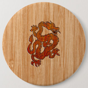 Macaron Rond 15,2 Cm Un dragon de Crimson sur Bambou comme