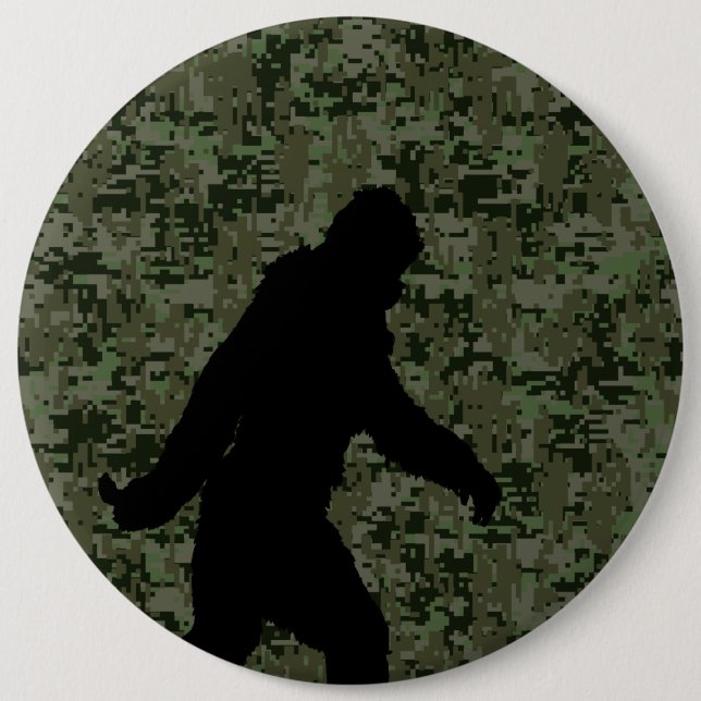 Macaron Rond 15,2 Cm Un squatchin pour le camouflage numérique d'Olive (Devant)