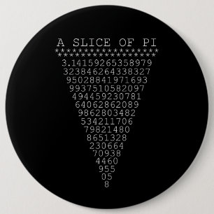 Macaron Rond 15,2 Cm Une tranche typographique de Pi
