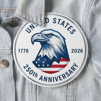 Macaron Rond 15,2 Cm USA 250th Anniversary 1776-2026