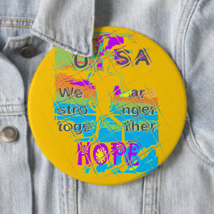 Macaron Rond 15,2 Cm USA Hope : Conception texturée colorée
