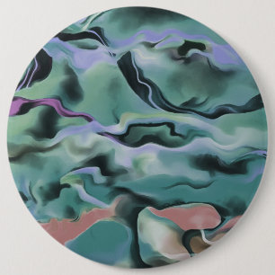 Macaron Rond 15,2 Cm Vagues En Harmonie Acrylique Pour L'Art Abstrait