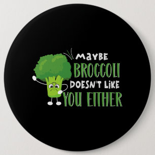 Macaron Rond 15,2 Cm Vegetarian Vegetarian Vegas Peut-Être Broccoli ne