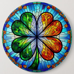 Macaron Rond 15,2 Cm Verre Saint Patrick Jour de la Saint-Patrick Trèfl